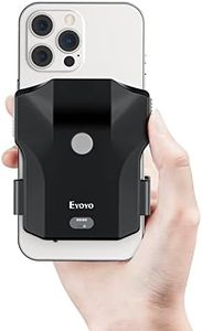 Eyoyo escáner de código de Barras Bluetooth 1D 2D QR Back Clip escáner de Mano 2.4G inalámbrico, 10 Horas de Trabajo y Recargable Lector de código de Barras con iPhone, Android, iOS