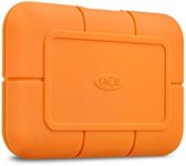 LaCie Rugged SSD 1TB, External SSD, USB-C, Thunderbolt 3, Extreme Water and 3m Drop Resistance, Mac, PC, incl. USB-C w/o USB-A Cable, 5 Year Rescue Services (STHR1000800)