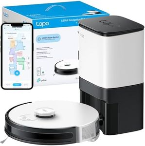 Tapo Smart Robot Vacuum, Advanced Mop and Self Emptying Technology, 70 Days Hands-Free Cleaning,4200Pa Suction, Robot Vacuum Cleaner with Mop, Robotic Vacuums Works with Alexa&Google (Tapo RV30 Plus)