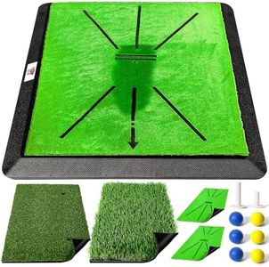 TOY Life - Golf Mat - Golf Hitting Mat - Golf Mats Practice Outdoor Indoor Golf Training Mat - Golf Practice Mats Outdoor - Chipping Mat - Shows Swing Path - Golf Turf Mat 3-in-1 Impact Golf Mat