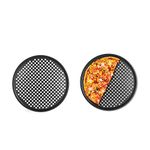 Fox Run Pizza Pan, Non-Stick Pizza Crisper Pan, 14.5", Carbon Steel, Set of 2