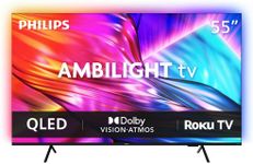 PHILIPS 55 Inch 4K QLED Roku TV, 7985 Series, UHD 2160p, Ambilight,