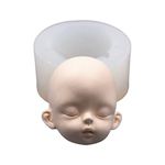 3D Doll Head Baby Face Silicone Mold Handmade Soap Clay Plaster Mold Fondant Chocolate Mold Biscuit Sugar Craft Mold DIY