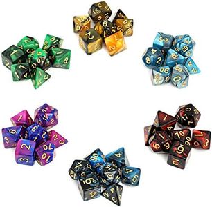 GWHOLE Lot de 42 Dés Jeux De Role Donjons et Dragons D&D Dice, Jeu de Dés Double-Couleur Polyédrique
