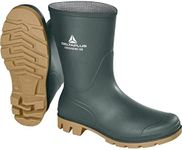 DELTA PLUS Men's Deltaplus Groundmc OB SRA Working Half Wellington Boots Industrial, Green-Beige, 10 UK