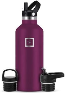 IRON FLASK Sports Water Bottle - 32 Oz - 3 Lids (Narrow Straw Lid) - Leak Proof Vacuum Insulated Stainless Steel - Hot & Cold Double Walled Insulated Thermos