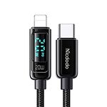 Mcdodo CA-8810 Digital Display 36W Type-C to Lightning Data Cable – 1.2m, Black