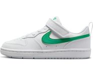 NIKE boys Court Borough Low Recraft (Gs) sneaker, White Stadium Green Football Grey, 38.5 EU