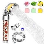 Shower Head Filter Vitamin C High Pressure Handheld Sprayer Showheads with Hose Chlorine Fluoride Removal Hard Water Softener Filters Showhead