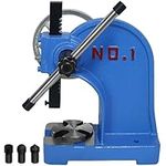 Arbor Press 1 Ton,Ratchet Leverage Arbor Press with Handwheel,Manual Desktop Punch Press Machine Metal Arbor Press Tool,for Stamping