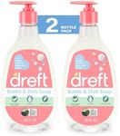 Dreft Baby, Bottle and Dish Soap, Removes Milk Film & Odor, Plant Based, Fragrance Free, Travel Size Bottles, 24 Fl Oz (Pack of 2)