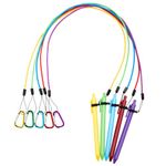 Lewtemi 5 Sets 24 Inch Pen Leash for Clipboard Lanyard Holder Pen Silicone Ring Buckle for Office Supplies(Multicolor)