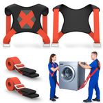 NOCOEX 2-Person Lifting and Moving Straps - Shoulder Moving Straps with Back Support for 2 Movers - Heavy Duty Lifting System for Easily Carry Appliance Furniture Mattresses Object Up to 880 lbs