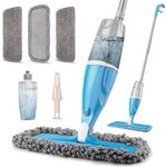 Mops for Cleaning Floors Microfiber Spray Mops, POPTEN Hardwood Floor Mop Dry Wet Mop with 640ML Refillable Bottle, 3 Washable Mop Heads,Dust Cleaning Mop for Hardwood Laminate Tile Floors