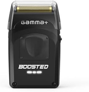 GAMMA+ Boosted Rasoio Elettrico Barba e Capelli con 3 Lame, Rasoio Barba Elettrico Uomo Senza Fili, Autonomia 120 Minuti, Rasoio da Viaggio Compatto, Impermeabile IPX7, Velocità di taglio 11.000 RPM