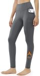 JOYSPELS Womens Fleece Lined Thermal Leggings High Waist Winter Warm Thick Leggings Gym Workout Running Yoga Pants for Women with Pockets Grey XS