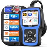 NEXAS NL101 OBD2 Scanner Diagnostic Tool & Battery Tester, Check Car Engine Light Code Reader Scan Tool with Full OBDII Function Live Data Stream for All Vehicles, Free Protective Case & Update