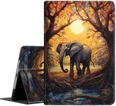 Case for iPad Air 4th / 5th Generation 10.9" 2020/2022, iPad Pro 11(2022/2020/2021/2018) and iPad Air 4/5, Slim Folding Stand Cover with Auto Wake/Sleep, Cartoon Elephant Tree of Life