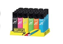 4 x Clipper Lighters Set ,NEON MAXI SIZE JET FLAME WINDPROOF LIGHTER Assorted Designs, Lighter Refillable SET OF 4 GREAT GIFT SET (JET FLAME - 4 X RANDOM COLOURS) WITH FREE GIF CASE BLACK POUCH