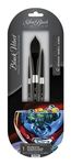 Silver Brush Limited WC-3000S Black Velvet Master Watercolour Set, Set of 3, Size 3/4 Inch Oval Wash, Size 8 Round, and Size 1 Script Liner Paintbrushes, Short Handle