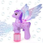 VikriDA Automatic Bubble Gun Machine for Kids – 5000+ Bubbles/Min – Leak-Proof Space Blower with LED Light – Random Color