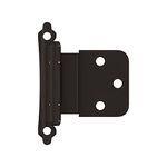 Amerock BP7928ORB Self-Closing, Face Mount Hinge with 3/8in(10mm) Inset - Oil-Rubbed Bronze - 2 Pack