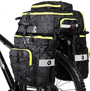 Rhinowalk Bike Bag Bike Pannier Bag Set, for Bicycle Cargo Rack Saddle Bag Shoulder Bag Laptop Pannier Rack Bicycle Bag Professional Cycling Accessories 3 in 1-Green