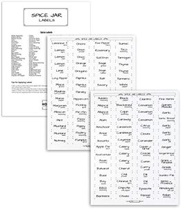 Home Advantage Spice Jar Labels Rectangle Style (White)
