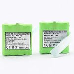 SHAWOROCE 2X 800mAh Rechargeable Ni-MH Battery-Pack BATT-6R Replacement for Midland X-Talker LXT340 LXT490 LXT328 LXT345 LXT385 LXT440 Uniden GMRS gmr885 gmrs680 gmr855 gmr635 4.8V AAA Radio Battery