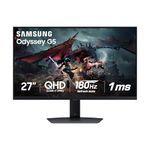Samsung 27 Inch Odyssey G5 QHD Black Gaming Monitor with 180 Hz Refresh Rate, 1 ms, G Sync, VESA DisplayHDR400, Ergonomic Stand - (LS27DG500ENXZA) [Canada Version]