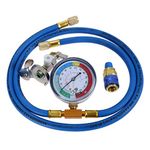 gohantee R134A Refrigerant Charge Hose Kit, Removable Universal Freon Puncture Can Tap, R134a Low Side Quick Couple, 1/4” SAE Port for R12 R22 Air Conditioning, 59" Recharge Hose with 2.75" Gauge