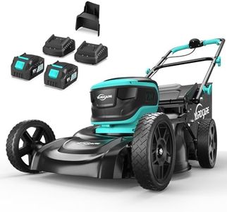 YARDCARE Tondeuse Gazon avec Batterie, 7 Hauteurs de Coupe, Jusqu'à 675㎡, Tondeuse Electrique Gazon écran LED, Largeur de Coupe 41cm, Kit Mulching&Sac Paille 45L, Poignée Réglable