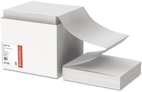 Universal UNV15802 20 lbs. 9-1/2 in. x 11 in. Computer Paper Letter Trim Perforations - White (2400/Carton)