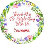 Yellow Nuts Personalized Thank You Round Stickers for Birthday Return Gift Baby Shower Wedding Anniversary Kids Bday Party Favor Sticker Packaging (Custom)