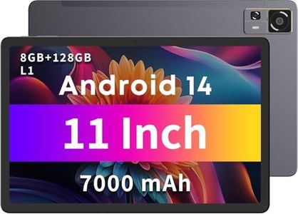 Tablet 11'' Android 14 Tablet 128GB ROM+ 8GB RAM+1TB Expand Snapdragon 685 Tablet PC CHUWI AuPad 2K Display Quad Speaker 13MP/5MP Cameras, Widevine L1,7000mAh, 4G LTE/5G WiFi/BT 5.0/GPS, with Case