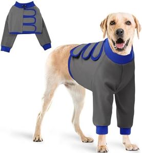 AOFITEE Dog Recovery Suit for Front Legs, Breathable Leg Sleeve Right Left Thigh, Anti-Licking Wounds Sleeves Dog Elbow Brace Protector, Leg Cover for Joint Pain Great Cone Alternative Gray 3XL
