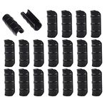 Greenhouse Snap Clamps Clips, 30pcs 20mm Plastic Film Clip Clamp Connector Kit for Farms, Frame Pipe Tube (Black) (BFY-CA-0167)