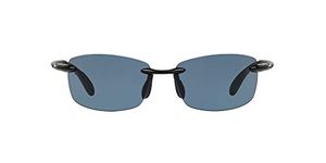 Costa Del Mar Men's Ballast Rectangular Sunglasses, Shiny Black/Grey Polarized, Large