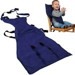 Baby Portable High Chair Seats Booster Safety Seat Cover, Baby Travel Harness with Adjustable Straps Belt for Toddler Eating(Navy Blue)