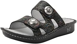 Alegria Women's Violette Summer Leather Sandals, Swirly Curly, Size EUR 38