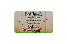 AVI Rubber Rectangular Fridge Magnet Beige Best Friend Friendship Quote RFM00017