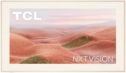 TCL 55” NXTVISION Frame TV 4K QLED, Dolby Vision IQ HDR & Dolby Atmos Smart TV with Google TV, Including Built-in Google Assistant with Voice Remote, Amazon Alexa Compatibility, and Flush Wall Mount