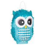 Blue Owl 3D Pinata (24cm x 38cm) 1 Piece - Fun Party Game and Decoration