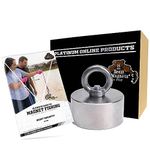 2000LB’s Powerful 360 Degrees Fishing Magnet for Magnet Fishing | Strong Neodymium N52 Magnet | Magnetic Fishing for Salvage and Treasure Hunting in Rivers, Oceans & Lakes