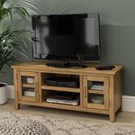 Nebraska Oak - Large TV Plasma DVD Video Unit Stand Cabinet - Assembled