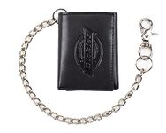 Dickies Men's Trifold Chain Wallet,Black,One Size