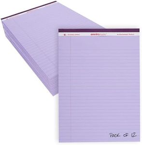 ROARING SPRING Enviroshades Orchid Legal Pads, 12 Pack, Legal Ruled Recycled Colored Writing Note Pads, 8.5" x 11", 50 Sheets, Perforated Paper, Made in USA, Memo Pad For School & Office
