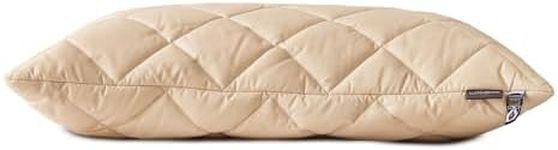 Woolroom - Natural Latex Pillow, Standard Size - Luxury Hypoallergenic Bed Pillow, Temperature Regulating Feather and Down Alternative - British Wool, Medium Firm Comfort, White