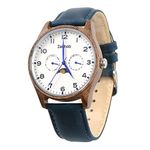 ZEITHOLZ Wood Watches for Men, Wood Watch, Gifts, Analog Watch, New Klitten Collection 42mm, 100% Natural with Japanese Quartz Movement. (White)