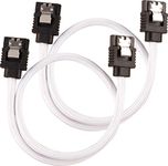 Corsair Premium Sleeved SATA Cable - SATA 6Gbps 30cm, White